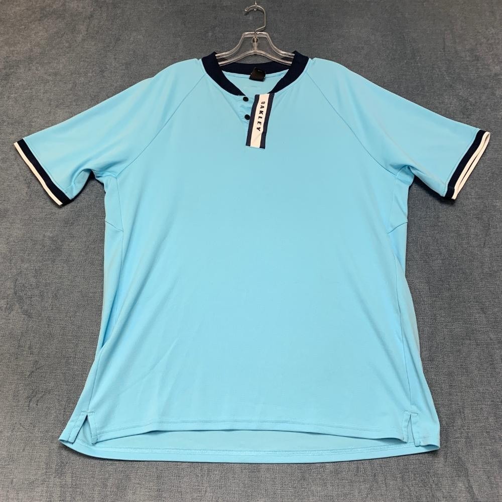 Oakley Polo Shirts Mens XL Bright Azure Golf regular Fit  Raglan Sleeve Outdoor